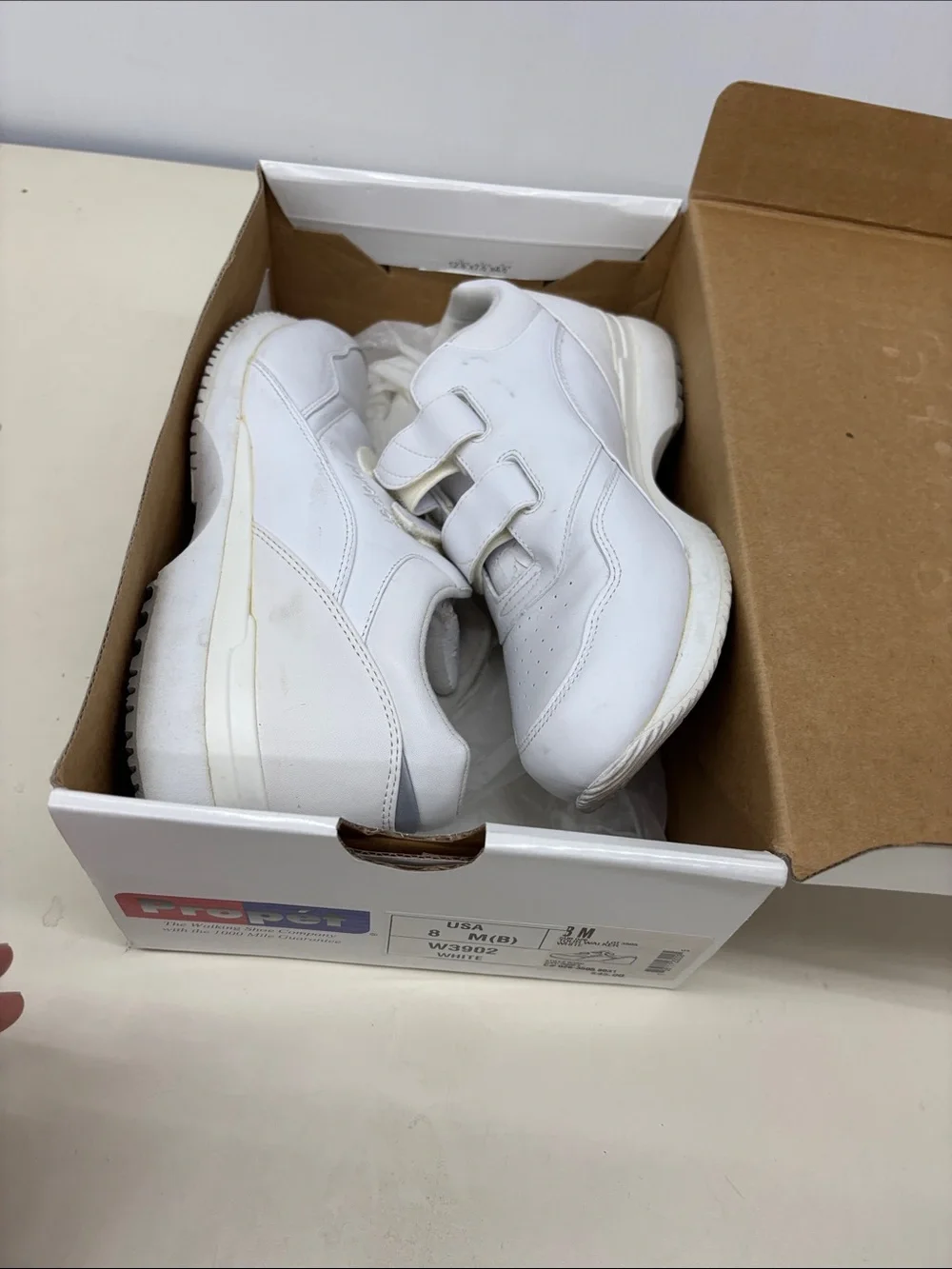 Propet Men’s White Velcro Sneakers